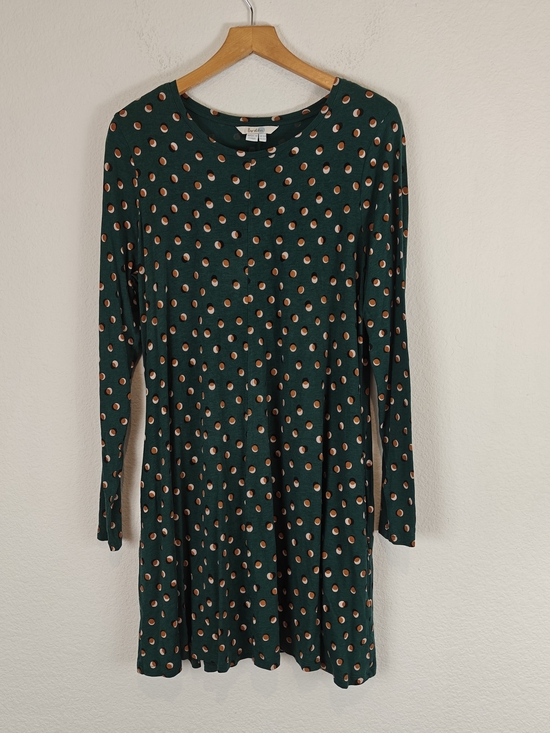 Boden Dresses & Skirts - Boden Forest Green Polka Dot Swing Tunic Dress | Tencel Cotton Blend Pockets 12R